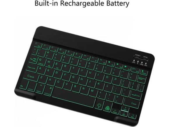 Bluetooth Keyboard, 7-Color Backlit, Rechargeable — Bluetooth Keyboard, TUKO