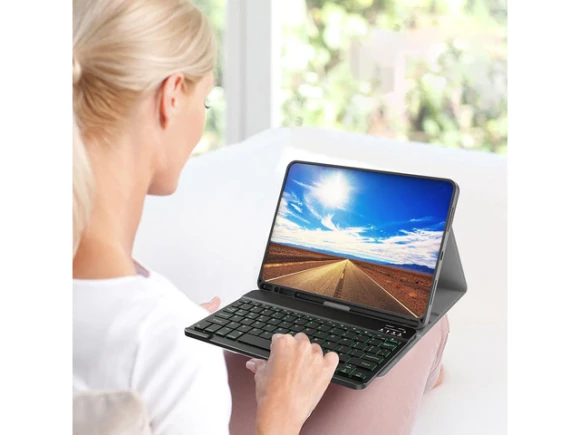 Bluetooth Keyboard, 7-Color Backlit, Rechargeable — Bluetooth Keyboard, TUKO