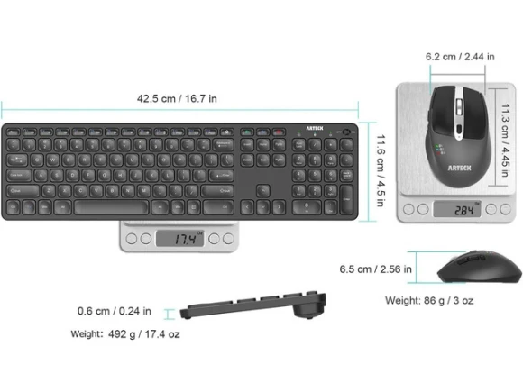 Bluetooth Keyboard and Mouse Set — Bluetooth Keyboard, Arteck
