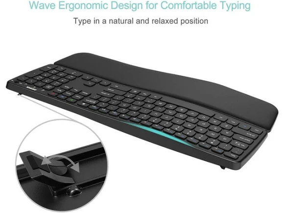 Full-Size Multi-Device Bluetooth Keyboard — Bluetooth Keyboard, Arteck