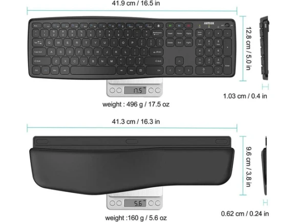 Full-Size Multi-Device Bluetooth Keyboard — Bluetooth Keyboard, Arteck