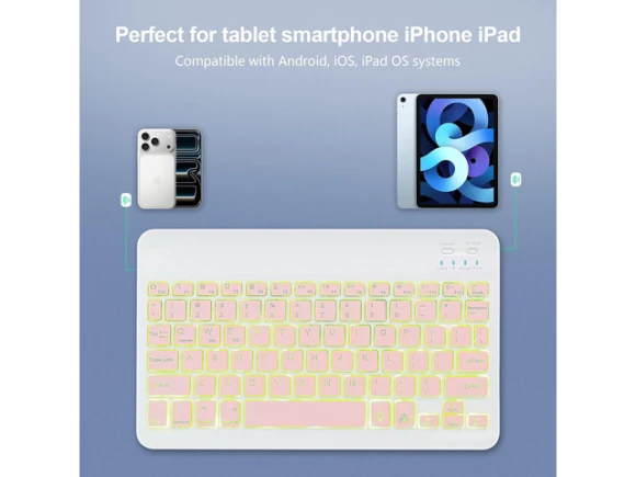 Pink Bluetooth Keyboard — Bluetooth Keyboard, TUKO