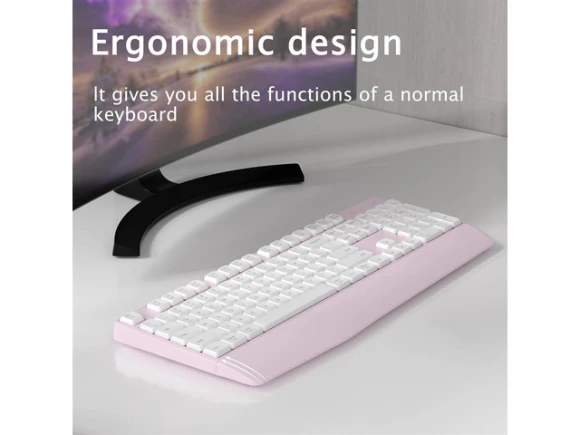 Pink Wireless Keyboard — Bluetooth Keyboard, TUKO