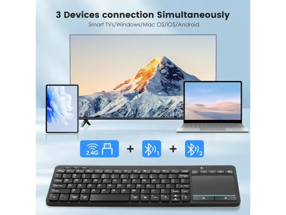 Wireless Bluetooth Keyboard with Touchpad — Bluetooth Keyboard, TUKO