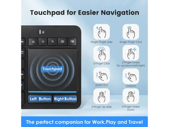 Wireless Bluetooth Keyboard with Touchpad — Bluetooth Keyboard, TUKO