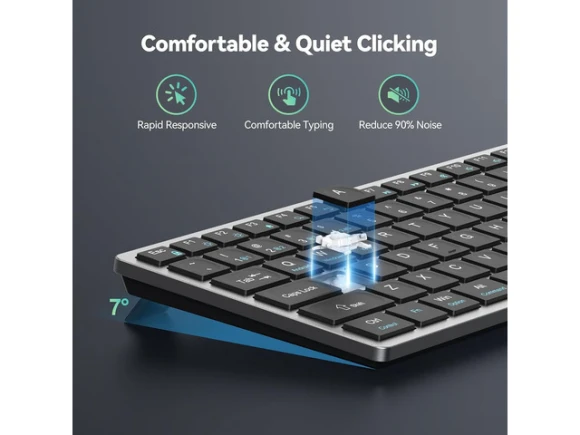 Wireless Keyboard — Bluetooth Keyboard, TECKNET