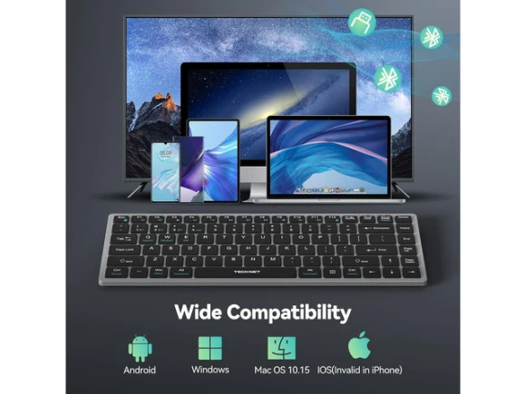 Wireless Keyboard — Bluetooth Keyboard, TECKNET