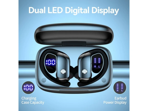 Black Wireless Bluetooth Earbuds — Wireless Earbuds, BMANI