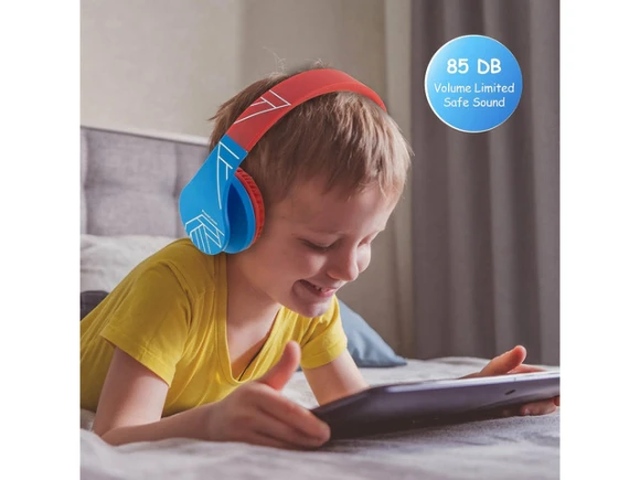 Foldable Over-Ear Bluetooth Headphones for Kids — Wireless Earbuds, PowerLocus