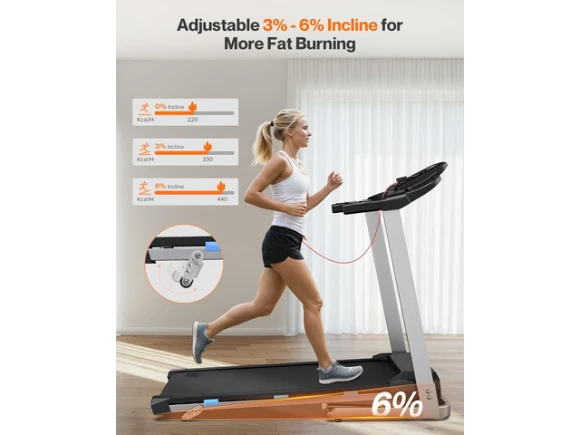 Foldable Treadmill with Incline, Bluetooth Speaker and App & Voice Control — Connected Equipment, KUKA