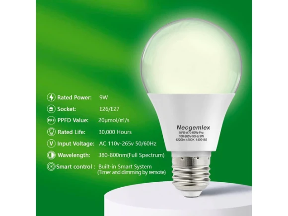 LED Grow Light Bulbs, 4 Pack — Smart Light Bulb, KUKA