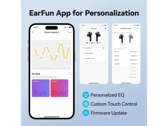 True Wireless Earbuds, Black — Wireless Earbuds, EarFun