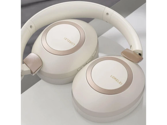 Wireless Over-Ear Headphones, Beige White — Wireless Earbuds, LORELEI