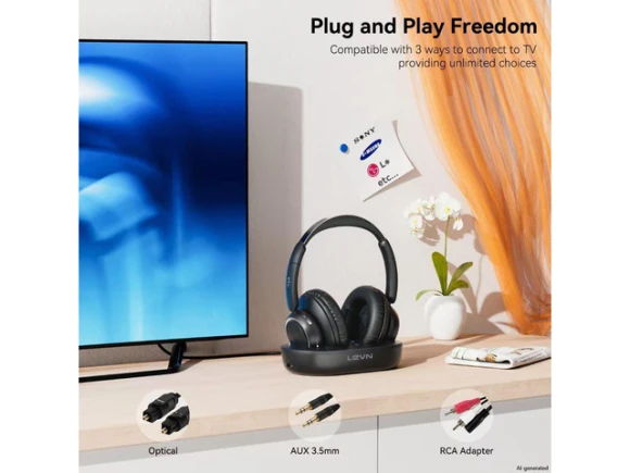 Wireless TV Headphones — Wireless Earbuds, LEVN