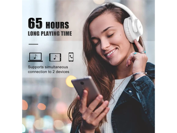 Bluetooth Over-Ear Headphones — Wireless Earbuds, KVIDIO