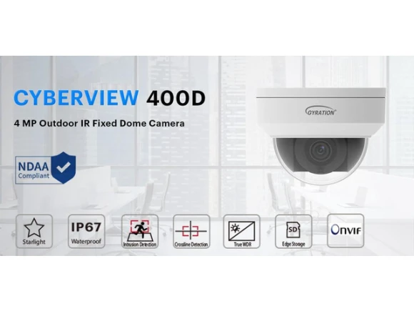 Outdoor IR Fixed Dome Camera — Security Camera, Gyration