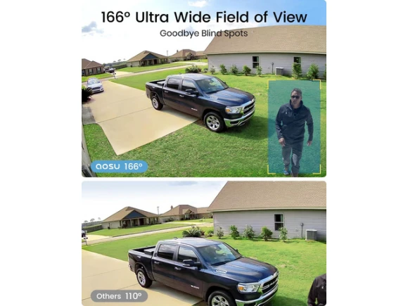 Solar Security Camera System, 2-Camera Kit — Security Camera, AOSU