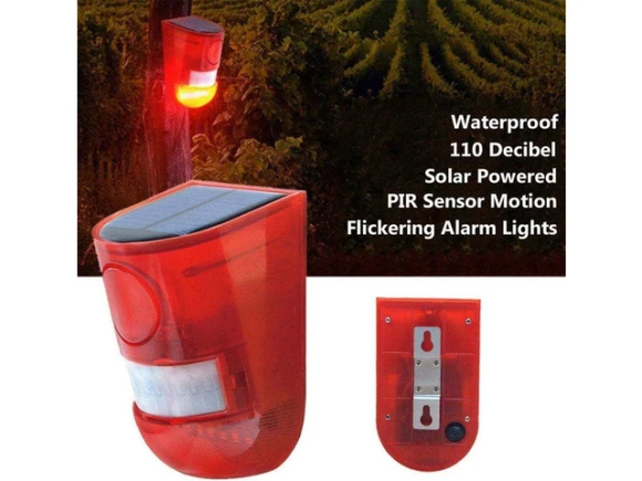 Solar Sound-and-Light Motion-Sensor Alarm, 2 Pack — Motion Sensor, KUKA