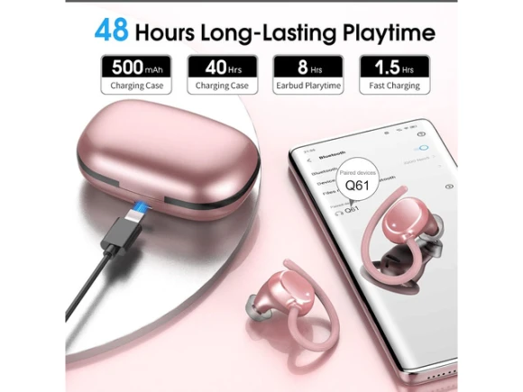 Wireless Earbuds with Ear Hooks — Wireless Earbuds, KUKA