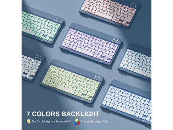 Blue Keyboard Case for iPad Air — Bluetooth Keyboard, FANTEC