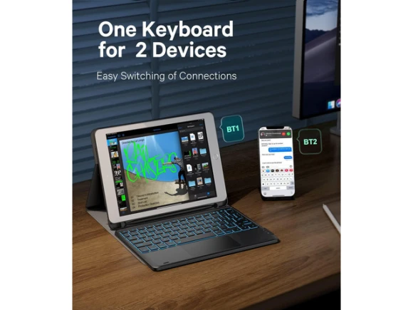 iPad Case with Keyboard — Bluetooth Keyboard, FANTEC