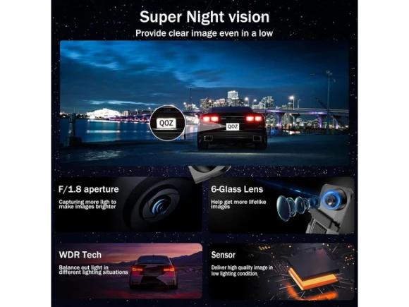 Mirror Dual Dash Camera — Dash Cam, Trisvision