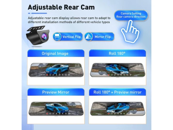 Mirror Dual Dash Camera — Dash Cam, Trisvision