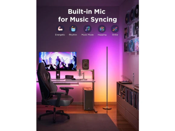RGBIC Floor Lamp Basic, Black — Smart Lamps, Govee