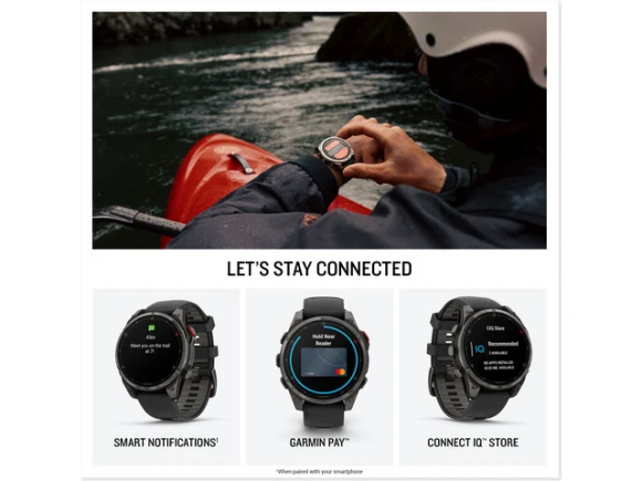 47 mm AMOLED Smart Watch with Sapphire Crystal — Smart Watch, Garmin