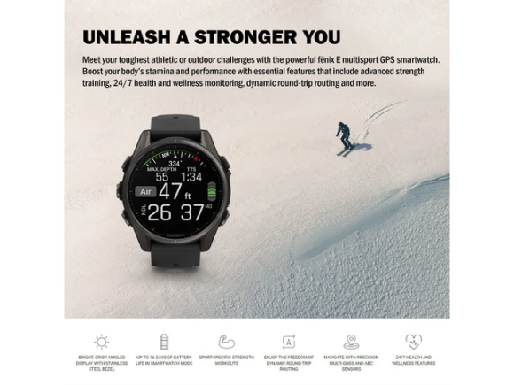 47 mm AMOLED Smart Watch — Smart Watch, Garmin