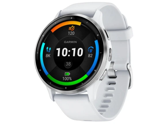 Smart Watch, Silver Bezel with Whitestone Case — Smart Watch, Garmin