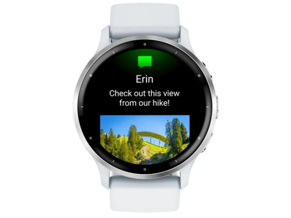 Smart Watch, Silver Bezel with Whitestone Case — Smart Watch, Garmin