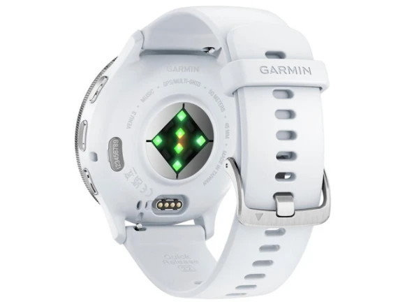 Smart Watch, Silver Bezel with Whitestone Case — Smart Watch, Garmin