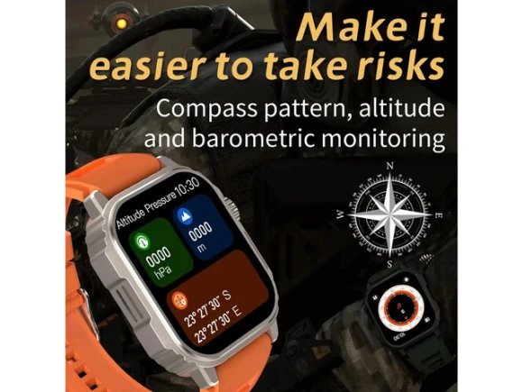 Medium AMOLED Smartwatch with Link Bracelet — Smart Watch, allentian