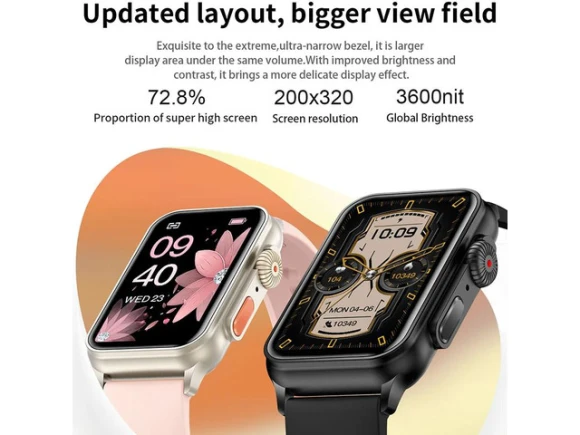 Smartwatch with 1.57-inch display and link bracelet — Smart Watch, allentian