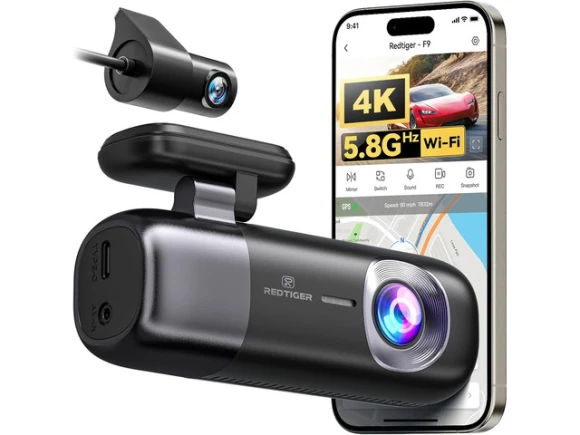 4K Front and 1080P Rear Dash Cam — Dash Cam, REDTIGER