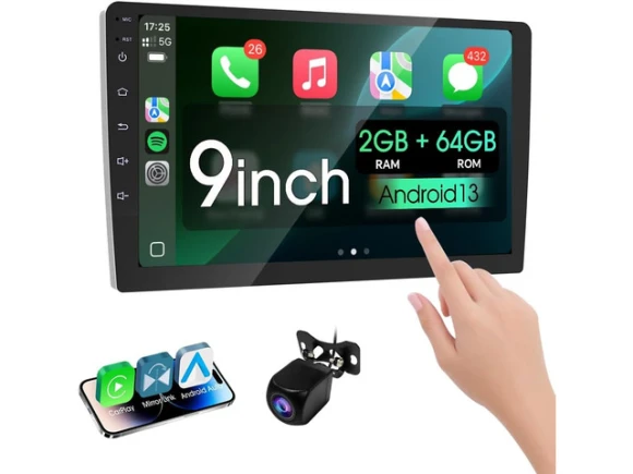 9-Inch Double-DIN Car Stereo — Car Infotainment System, Haudio