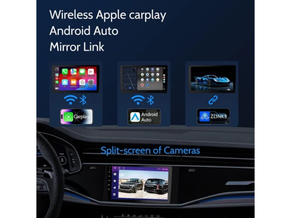 9-Inch Double-DIN Car Stereo — Car Infotainment System, Haudio