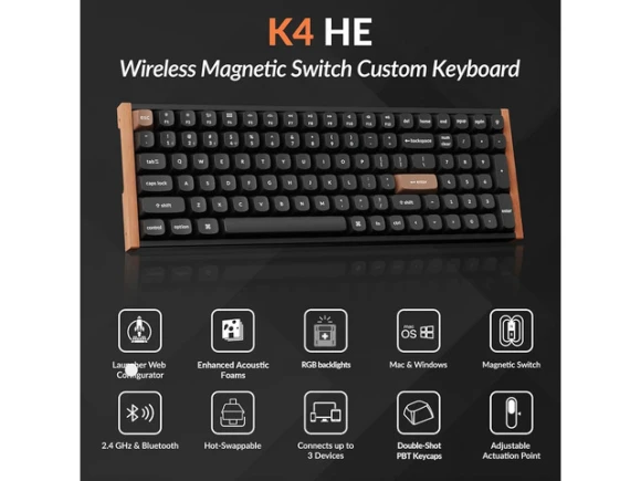96% Compact Mechanical Keyboard with Number Pad — Bluetooth Keyboard, Keychron