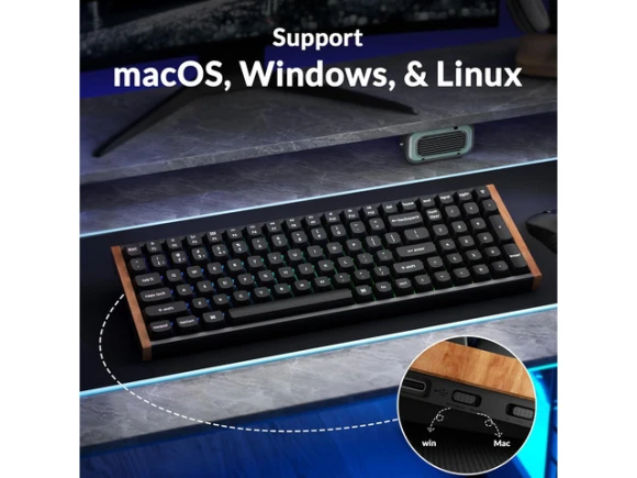 96% Compact Mechanical Keyboard with Number Pad — Bluetooth Keyboard, Keychron