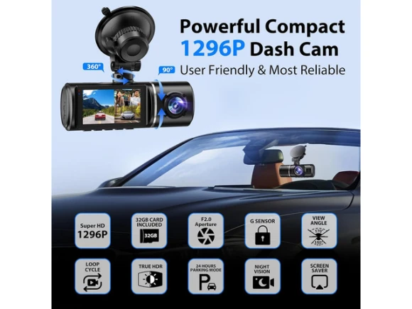 Dash Camera with 32GB Card — Dash Cam, TUKO