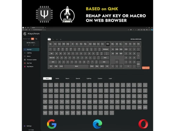 Full-Size Mechanical Keyboard — Bluetooth Keyboard, Keychron