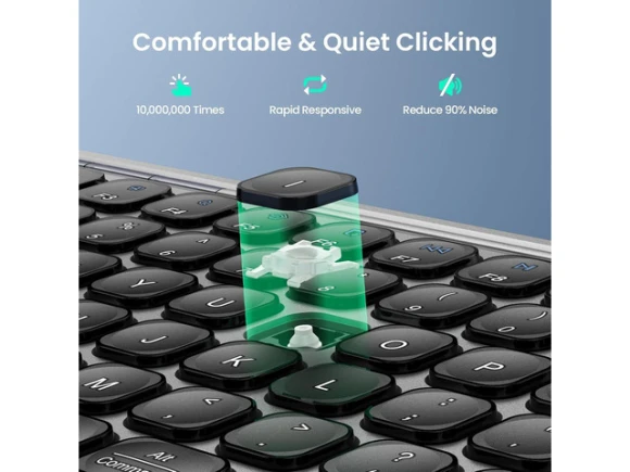 Gray Wireless Keyboard — Bluetooth Keyboard, TECKNET