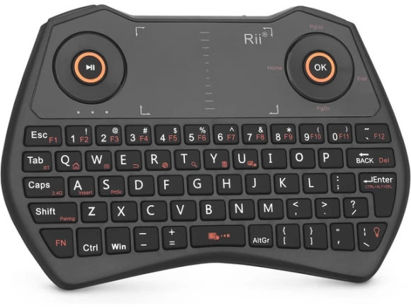 Mini Keyboard Remote Control Combo — Bluetooth Keyboard, Rii