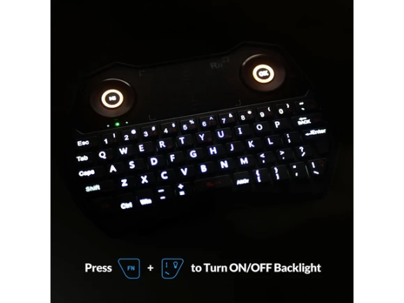 Mini Keyboard Remote Control Combo — Bluetooth Keyboard, Rii