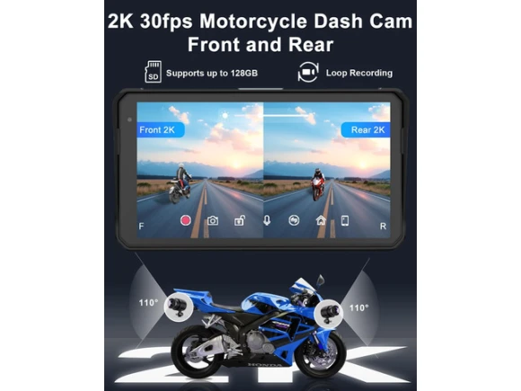 Motorcycle Dash Camera System with Display — Dash Cam, TUKO
