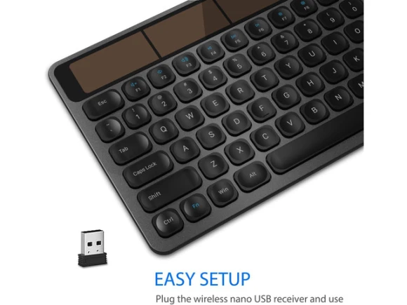 Wireless Solar Keyboard — Bluetooth Keyboard, Arteck