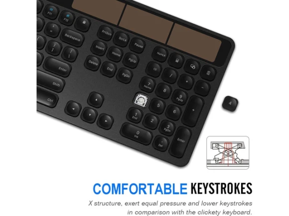 Wireless Solar Keyboard — Bluetooth Keyboard, Arteck