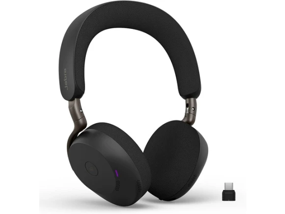 Wireless Bluetooth Headset with Microphone, On-Ear, Black — Wireless Earbuds, Jabra