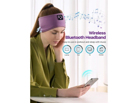 Bluetooth Sleep Headphones Headband — Wireless Earbuds, RUOCLRIS